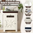 thumbnail image 4 of Aukfa 15 Gallon Aquarium Stand with Power Station, Farmhouse Fish Tank Cabinet, Reptile Terrarium Console Table,Beige, 4 of 8