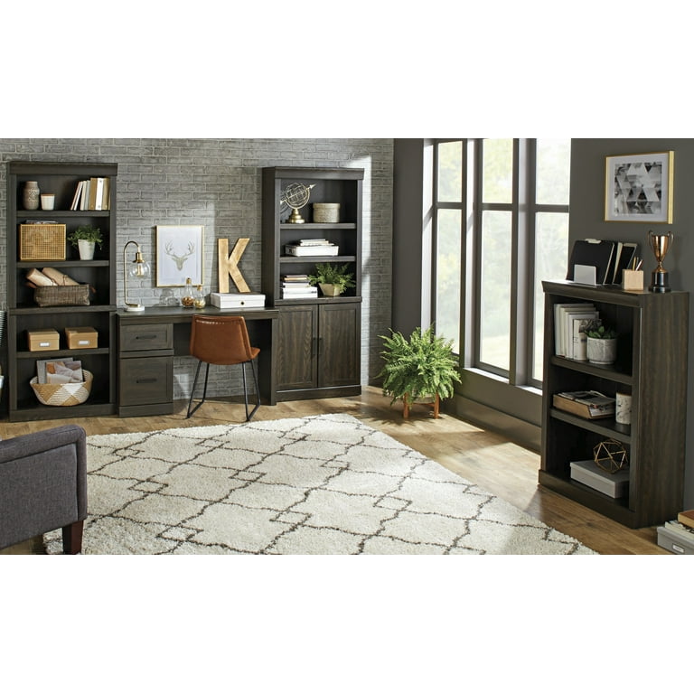 Better Homes & Gardens Glendale 5 Shelf Bookcase with Doors, Dark