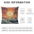 thumbnail image 5 of Nawypu  Seascape Pillowcase Dolphins Surf Ocean Fish Nature Sea Wave Sun Curve Jump Vintage Tree Throw Pillow Cover  Cushion Decorative for Living Room Outdoor, 5 of 5