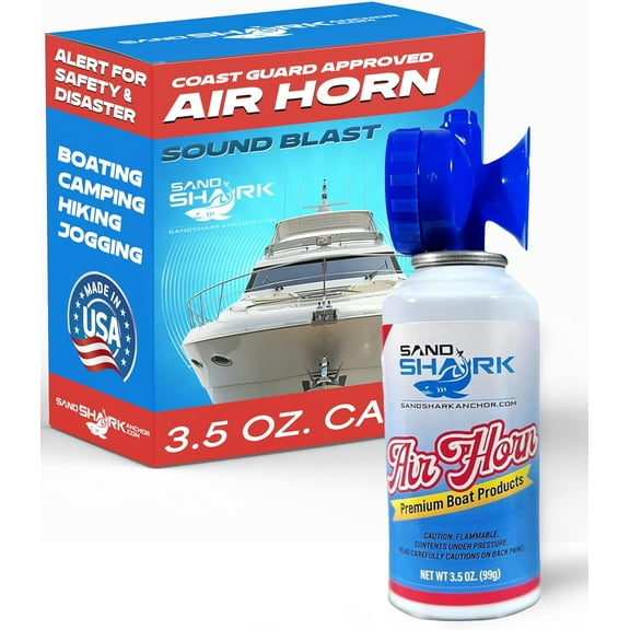 Premium Air Horn -Very Loud Airhorn, Coast Guard Approved Boat Horn, (3.5 ounce)