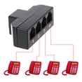 thumbnail image 3 of ROZYARD RJ45 8P8C Male to 4x RJ11 6P4C Female Adapter Converter for Phone Telephone, 3 of 10