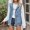 Blue, variant on Women's Oversized Denim Vest - Sleeveless Button Down Denim Jean Vest Waistcoat Shacket Jacket for Casual Layering