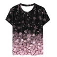 thumbnail image 5 of ALLLIST Pink Going Out Tops for Women Casual Crew Neck Floral Short Sleeve T-Shirts Womens Shirts XXL, 5 of 5