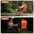 thumbnail image 6 of LIFERECORD Portable Camping Chair with Cup Holder & Side Pocket, Lightweight Folding Outdoor Chair for Beach, Fishing, Picnic, Heavy Duty 225LBS Capacity, Orange, 6 of 10