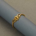 thumbnail image 4 of Cutout Butterfly Honeybee Ring Cute Animal Stainless Steel Ring Commitment Jewelry, 4 of 5