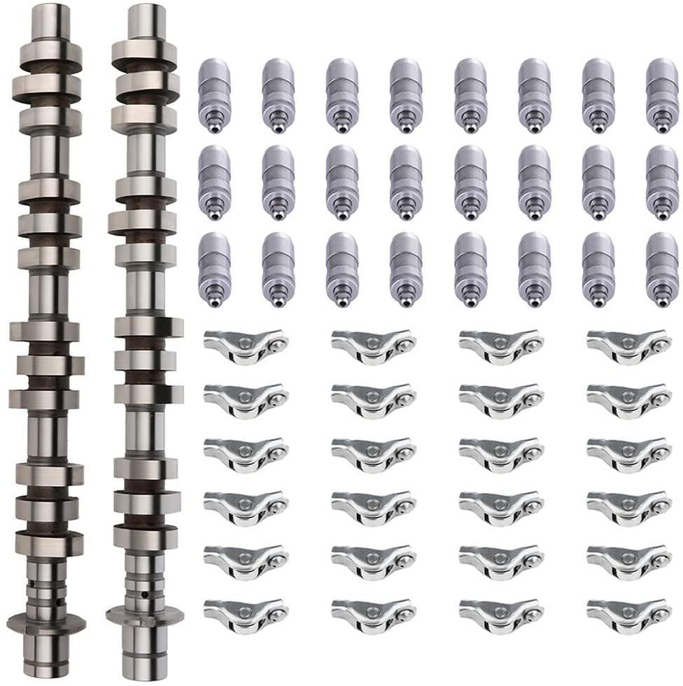 QUALINSIST Left Right Camshaft 24pcs Lifters and Rocker Arms Replacement for 2005-2008 Ford F-350 2005-2014 Ford Expedition 2005-2010 Ford F-150 2007-2008 Ford Explorer Sport Trac 5L1Z-6250-BA 