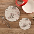 thumbnail image 2 of Coolnut Cute Baby Elephants Round Woven Potholders Set Trivets for Hot Dishe Heat Resistant Non-Slip Trivets for Cooking and Baking Kitchen Home Decor, 2 of 7