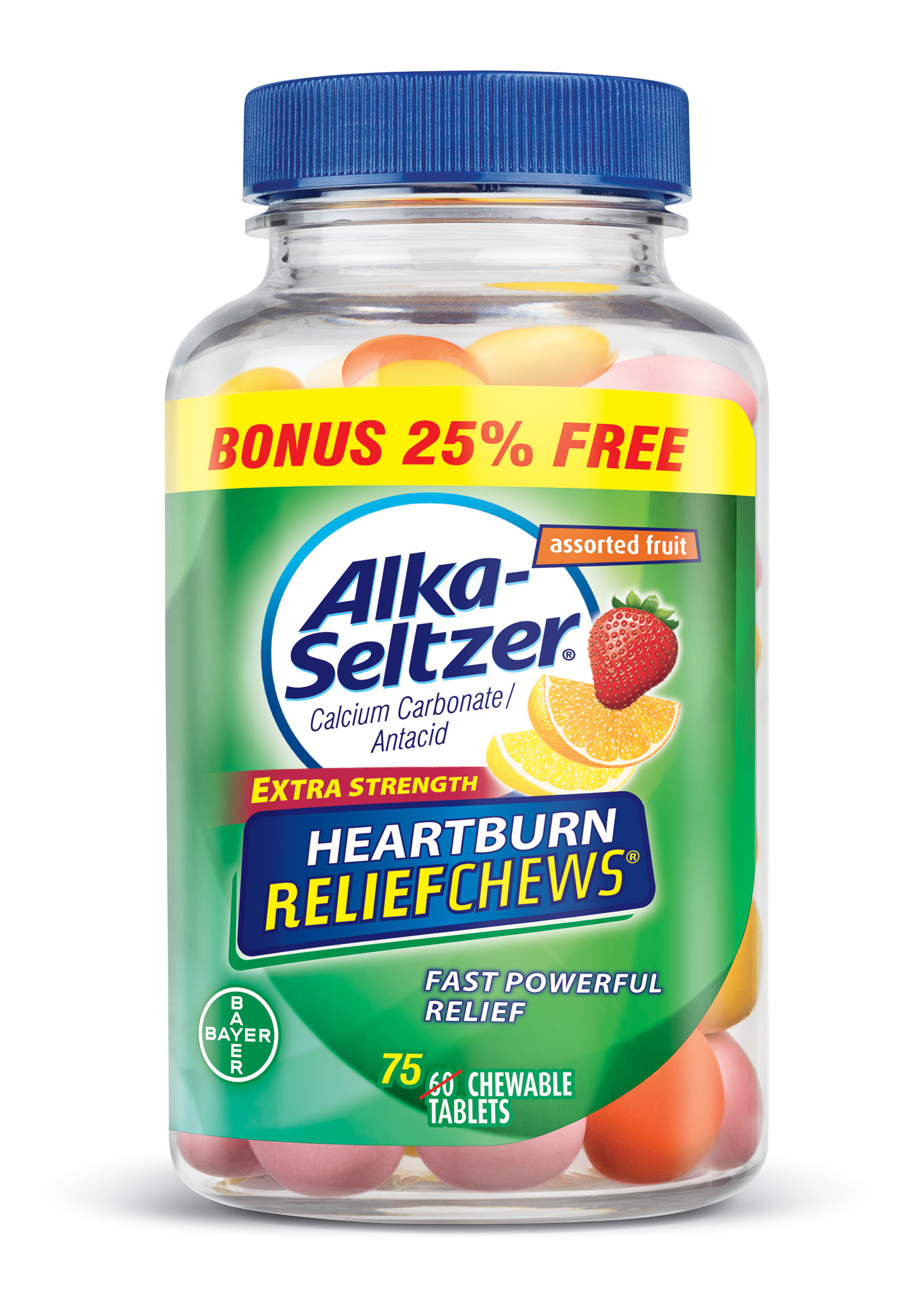 AlkaSeltzer Extra Strength Antacid Assorted Fruit Heartburn Relief