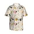 thumbnail image 2 of Fotbe Cartoon Chickens Hawaiian Shirt for Men Unisex Summer Beach Casual Short Sleeve Cotton Linen Button Down Shirts-XX-Large, 2 of 9