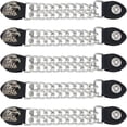 thumbnail image 1 of 5 extensores de chaleco de motociclista de 7 pulgadas con cadenas dobles, estilo punk con águila y ganado., 1 of 9