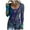 #35Blue, variant on ICHUANYI Women's Tops Trendy Long Sleeve Henley T Shirts Solid Scoop Neck Ribbed Knit Basic Shirts Button Slim Fit Tees Blouse Tunics