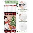thumbnail image 5 of Merry Christmas Words on Red Check No Hooks Shower Curtain with Snap in Fabric Liner Set, Winter Snowman Shower Curtains Waterproof Bathroom Curtain with See Through Top Window, 72x72 Inch, 5 of 6