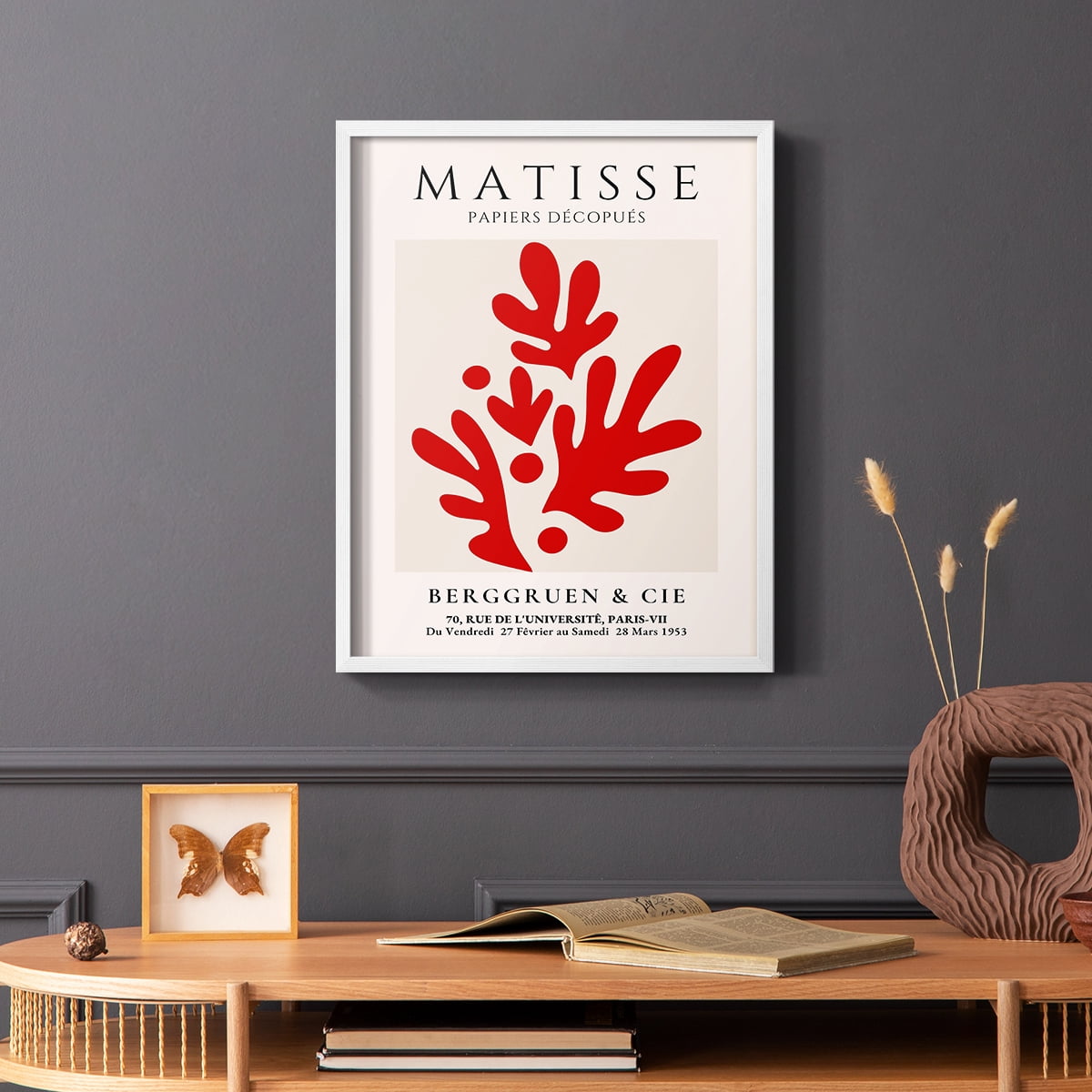Matisse CLXIX Framed Print in White Solid Wood 11 x 14 Framed Print
