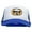 Royal White, variant on Skull Smile Embroidered Foam Panel Mesh Snapback - Black White OSFM