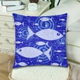 thumbnail image 3 of MKHERT Cute Marine Life Pillowcase Pillow Protector Cushion Cover 18x18 inch,Set of 2, 3 of 3
