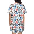 thumbnail image 6 of Daiia Sport Items Pattern Womens Pajama Sets Short Sleeve Pajamas for Women Sets Soft Lounge Sets Casual Round Neck Sleepwear PJS-4X-Large, 6 of 7