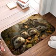 thumbnail image 5 of 1pc Five Hedgehogs in a Fairy Absorbent Non-Slip Bathroom Thickened Flannel Rug Decor,Soft,Quick Drying,Suitable For Indoor/outdoor Use,Bathrooms,Bedrooms,Kitchens,Terrace,Laundry Rooms,16"x24", 5 of 9