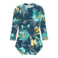 thumbnail image 5 of CYMMPU Fall Fashion Shirts 3/4 Sleeve Round Neck Blouses for Women Dressy Casual Loose Fit Floral Pattern Spring Tops T-Shirts Lightweight Basic T-Shirts XXXL, 5 of 5