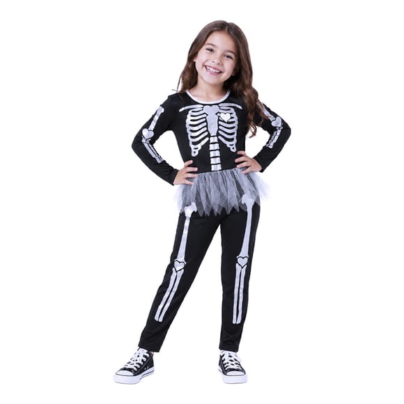 Disfraz Infantil Source Esqueleta Plata Talla 7-8 años Halloween