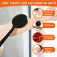 thumbnail image 4 of PINGKO Silicone Back Scrubber for Shower Bath Body Brush with Long Handle, BPA-Free, Hypoallergenic, Eco-Friendly for All Skin Back Cleaning Wash for Men Women(Black), 4 of 10