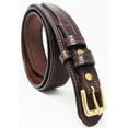 thumbnail image 3 of 42  Men's 1 1/2" Wide Floral Tooled Leather Casual Jean Ranger Belt 26RAA90BRN, 3 of 3