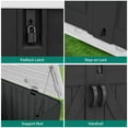 thumbnail image 5 of Outdoor Horizontal Storage Shed with X-Shaped Lockable Door, 35 Cu Ft Weather Resistant Resin Tool Shed, 5 of 9