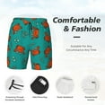 thumbnail image 3 of Balery Colorful Crab Bañador para hombre, shorts de playa de secado rápido con entrepierna y forro de compresión-X-Large, 3 of 6