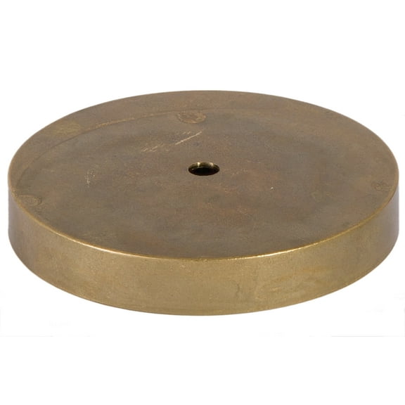B&P Lamp® Round Unfinished Cast Brass Lamp Base, 5-1/2 Inch Diameter
