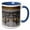 Blue/White, variant on 3drose, Austria, Vienna, Secession, Relief -eu03 Egi0007 - Edward and Susan Ginsberg, 11oz Two-tone Green Mug