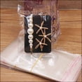 thumbnail image 5 of 50pc New arrival cute shape kraft pink white jewelry package hair clip card blank color hairpin display card tag black 50pc, 5 of 6