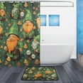 thumbnail image 2 of FREEAMG St. Patrick's Day Cute Gnome Bath Curtain Rugs Sets 2 Pcs, Bathroom Theme Set with Shower Curtain and Non-Slip Carpet -12 Hooks-60X72in, 2 of 7