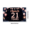 thumbnail image 4 of Colorful Design 21st Birthday Banner Balloon Theme Celebration Decoration for Birthday Party Indoor Event, 4 of 9