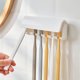 thumbnail image 3 of Soporte para cepillos de dientes de pared, organizador de cepillos de dientes sin clavos, estante de pared para cepillos de dientes de baño con soporte para pasta de dientes, 3 of 7