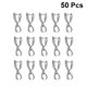 thumbnail image 2 of 50 piezas de 20 mm de cobre para collar con hebilla, colgante con clip, conector de cuentas, accesorios para hacer joyas de perlas (oro blanco), 2 of 7