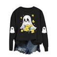 thumbnail image 4 of Women's Halloween Printed Round Neck Long Sleeved Top Loose Fitting Sweater, 4 of 6
