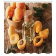 thumbnail image 3 of Ambesonne Apricot Shower Curtain, Fresh Apricots and Oil Jar, 69"Wx84"L, Apricot Burnt Orange, 3 of 3