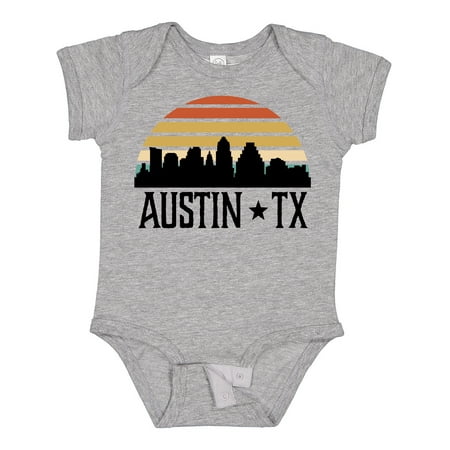 

Inktastic Austin Texas Skyline Vintage Boys or Girls Baby Bodysuit