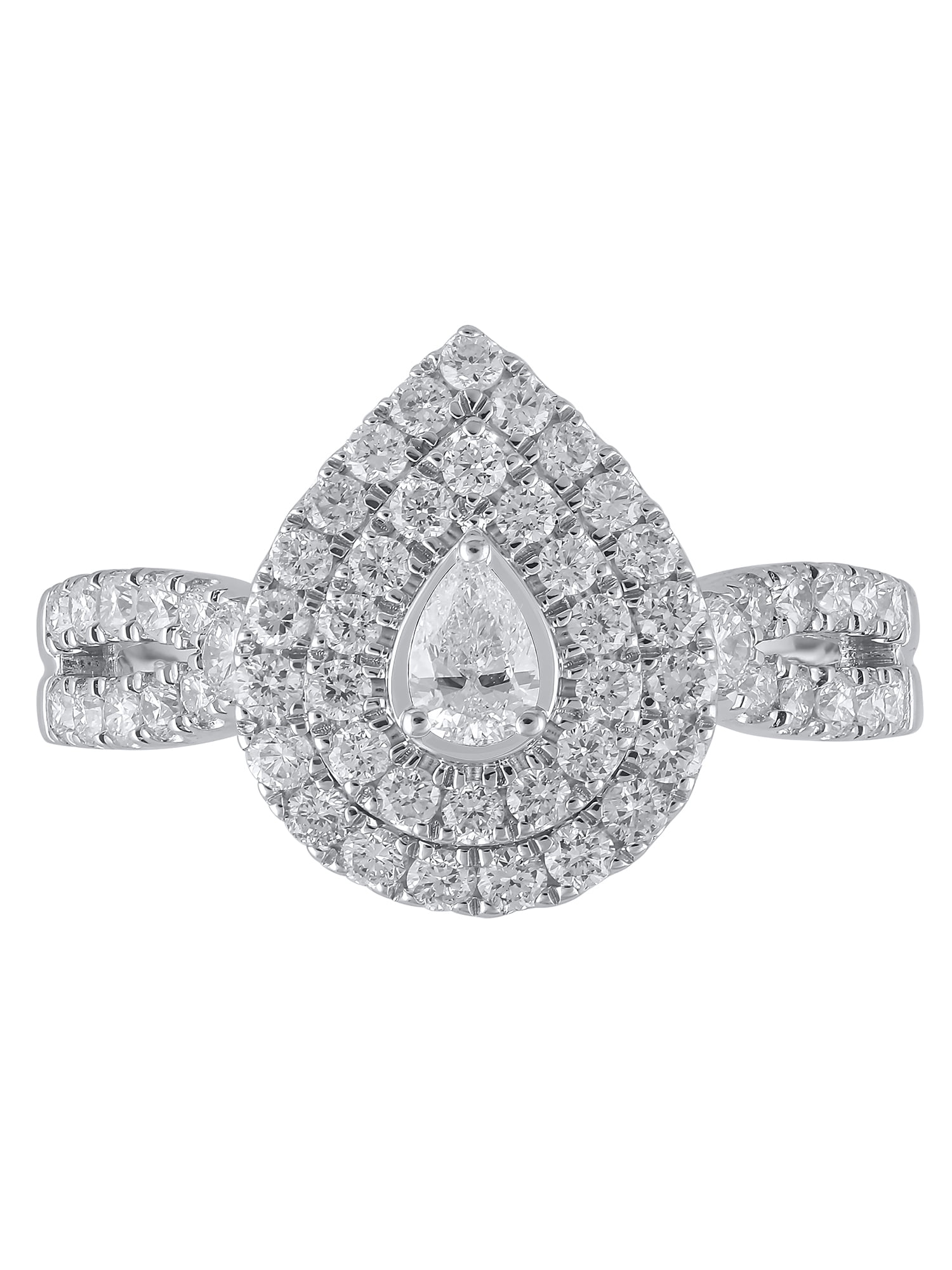 1 Carat T.W. (SI Clarity, H-I Color) Brilliance Fine Jewelry Lab Grown Diamond Engagement Ring in Sterling Silver, Size 5