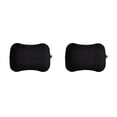 thumbnail image 1 of Naiovety Almohada plegable inflable para viajes, cuello, cintura, almohadas de aire, reposacabezas de coche, funda con correa fija, herramienta Negro 2Conjunto, 1 of 6