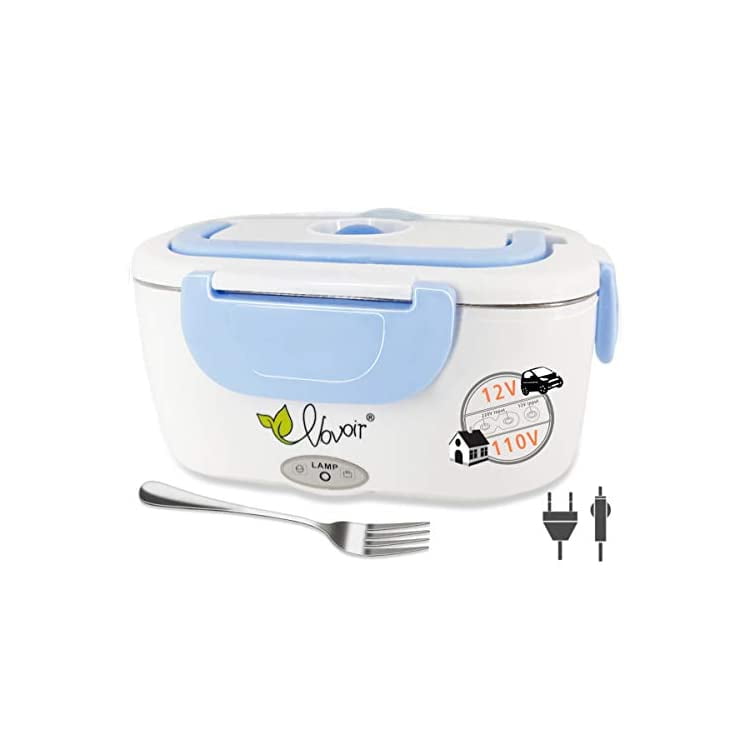 Electric Heating Lunch Box, 110V/12V 2 in 1 Portable Electric Food