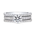thumbnail image 2 of BERRICLE Sterling Silver Solitaire Wedding Engagement Rings 0.8 Carat Round Cut Cubic Zirconia CZ Ring Set for Women, Rhodium Plated Size 8.5, 2 of 14
