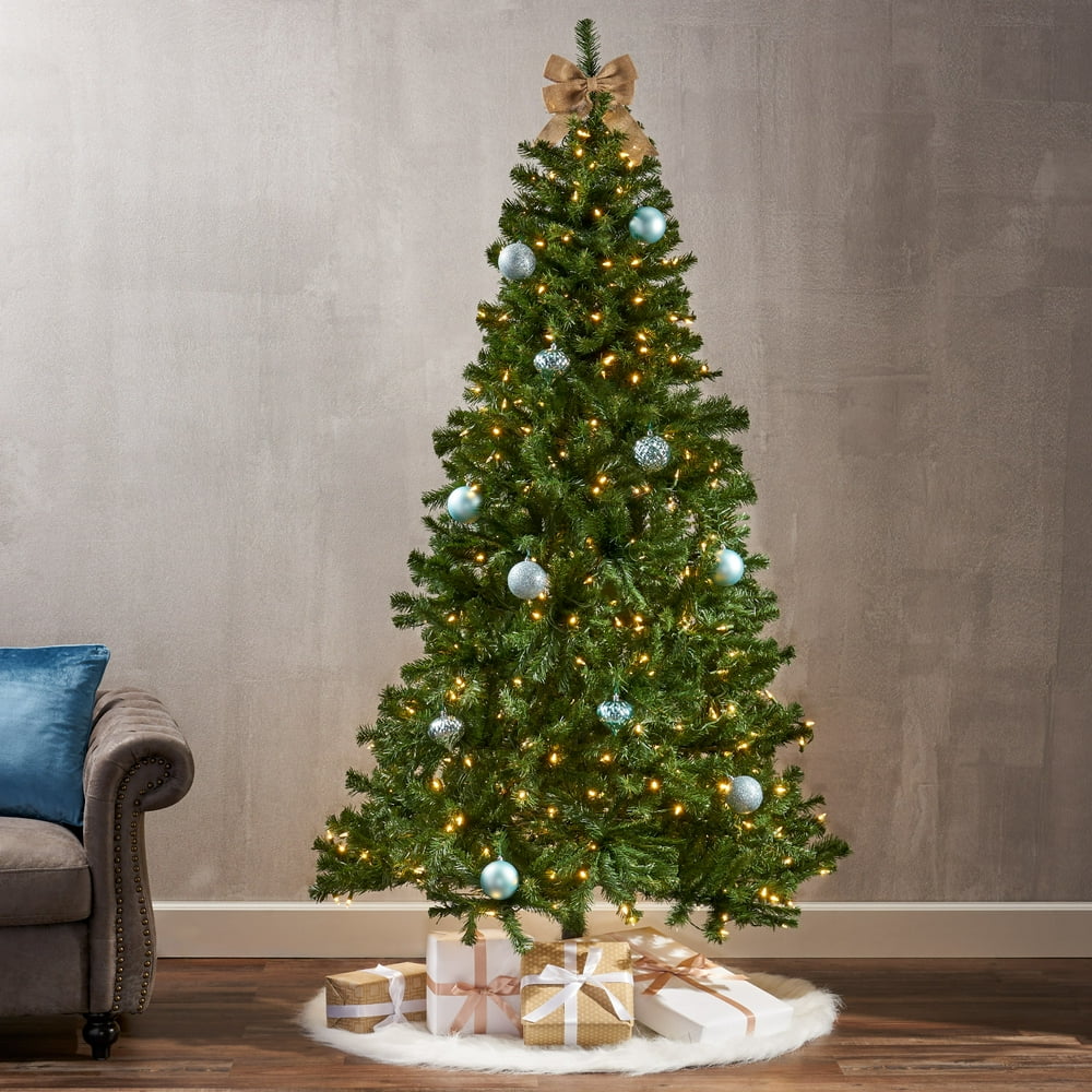 Noble House Clear Prelit LED Green Hinged Fir Christmas Tree, 7