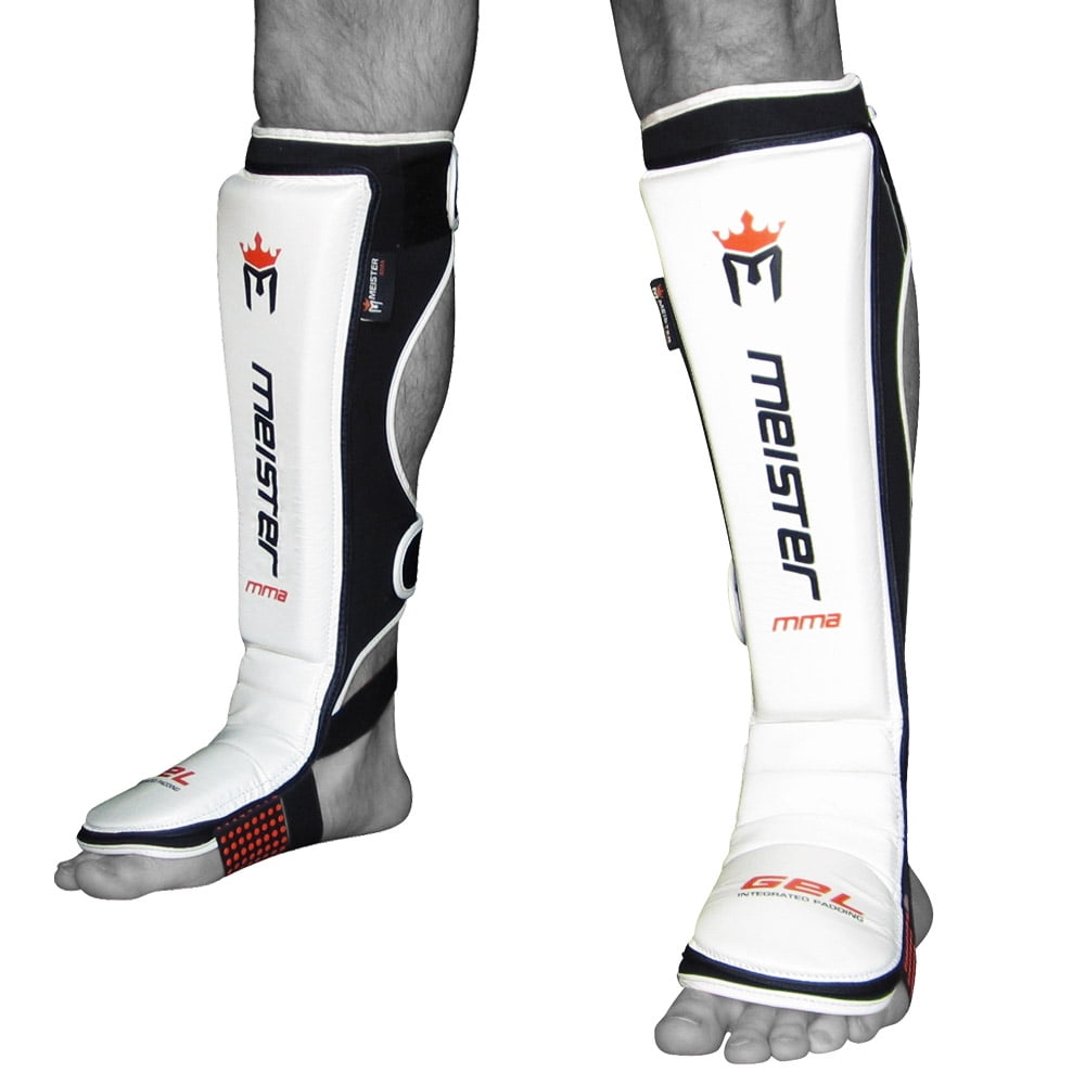 Meister EDGE Leather Shin Guards w/ Gel Padding (Pair)