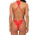 thumbnail image 4 of Camisón de encaje de mujer Sexy Body Lencería Ropa interior Ropa de dormir, Rojo, M kenally XX000075-07, 4 of 7