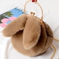 thumbnail image 2 of Daolelai Plush Bunny Bag Women's Diagonal Korean Style Cute Hand-Held Furry Bag Autumn and Winter New Rabbit Ear Clip Bag, 2 of 3