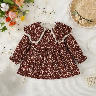 Robe Fille CUPCAKES AND PASTRIES Taille 8 - Rose/violet Floral à Volants - Coton Doublé - Occasion