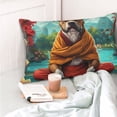thumbnail image 4 of Salouo Meditating French Bulldog Pattern Pillow Cases,1PC Pillow Covers with Envelope Closure Decorative Pillow Case for Bed Couch,Pillows Not Included-16"x24", 4 of 6
