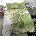 thumbnail image 3 of Green Hawaii Shark Tattoo Bedding Set Frangipani With Polynesian Pastel Version, 3 of 6