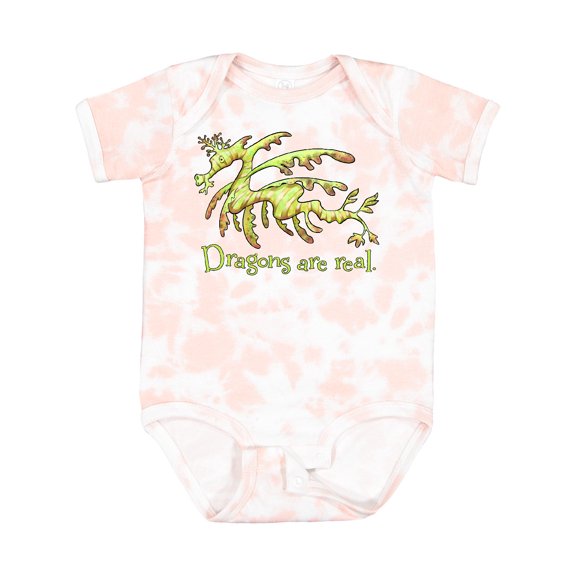 Inktastic Dragons Are Real Cute Leafy Sea Dragon Boys or Girls Baby Bodysuit
