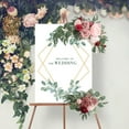 thumbnail image 4 of Farmhouse Fake Rose Flower Swag Centerpiece Garland con artificiales Opción 5J Yuyangstore Corona colgante de puerta delantera, 4 of 8